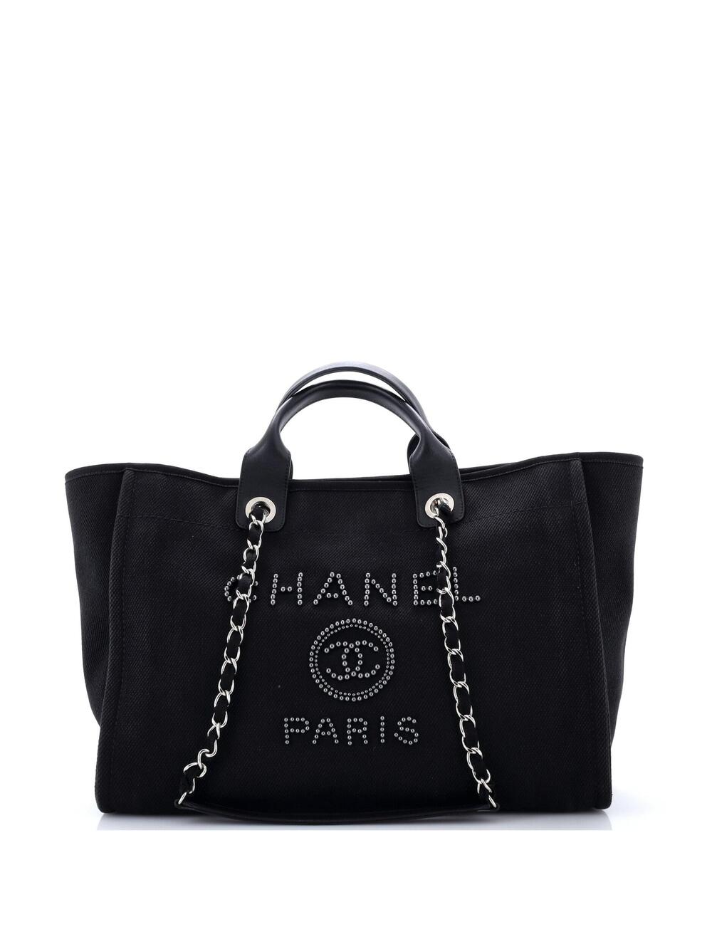 Chanel Deauville Tote Pearl Embellished #373259C48B
